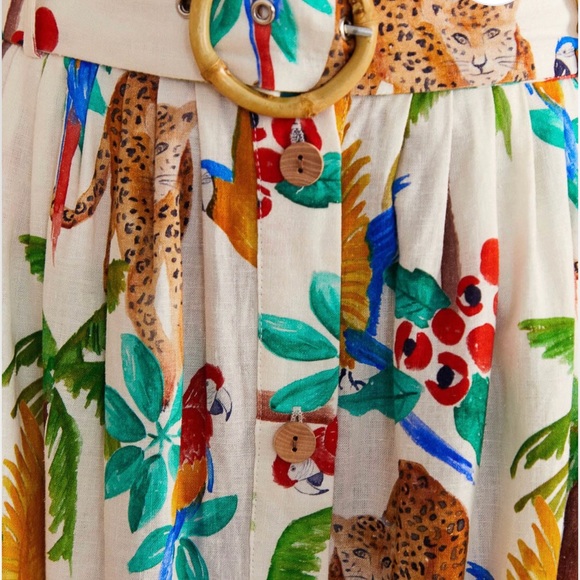 NWT FARM Rio Tropical Paradise Midi Skirt - Picture 4 of 9